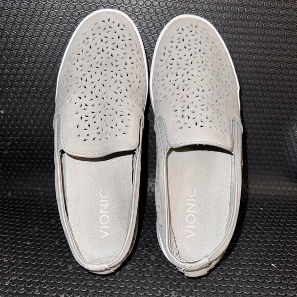 Vionic 356 Midiperf Grey Perforated Slip-On Comfort Casual Shoes Women Size 6.5 - Picture 6 of 8